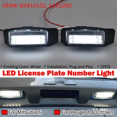 Lámpara luz matrícula LED para Peugeot 4007 2007-2008 2009 2010 2011 2012 2013 Foto 1 de 4