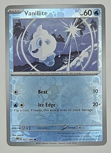 Vanillite 027/086 Reverse Holo Common White Flare Pokemon TCG NM  - Picture 1 of 4