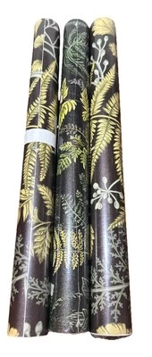 3 Rolls Green Leaf Floral Wallpaper Peel and stick 17.3"X118"each new - Image 1 of 4