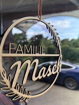 Herz mit Namen Namenschild personalisiert mit Namen Platzkarte Gastgeschenk 60cm - Bild 1 von 4