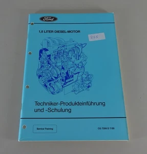 Información Técnica Ford 1,8 Litros Motor Diésel Estado 07/1988 - Imagen 1 de 4