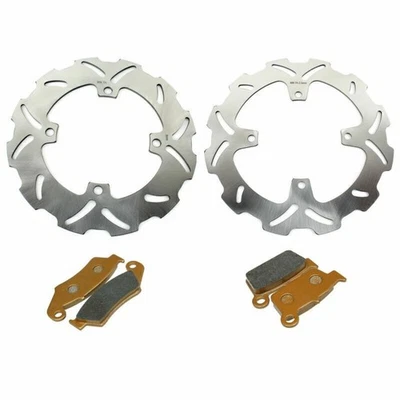 For Kawasaki KLX450R 08-17 Full Set Brake Disc Rotors + Pads KX250F KX450F 06-14 Foto 1 de 4