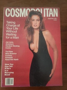 September 1989 Cosmopolitan Cindy Crawford sexy cover + risque ads - Picture 1 of 2