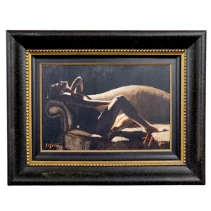 Fabian Perez Paola On The Couch 16.5" x 11" Giclee On Canvas 10/100 Includes COA - Picture 1 of 6