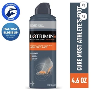 Lotrimin Antimykotisches Fußspray• Talkumfrei• 2er Pack• 4,6 Unzen pro Flasche• Ablaufdatum 12/25 - Bild 1 von 6