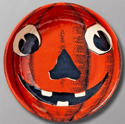 NEW John Derian Halloween Jack o Lantern Pumpkin Candy Dessert Bowl 5qt BIG - Image 1 of 2