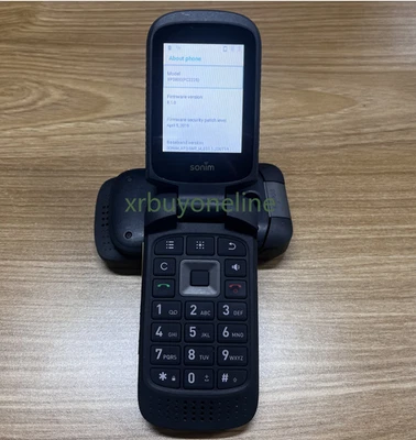 Unlocked (Any Carrier) Sonim XP3 XP3800 Flip phone (Black) 5MP IP68 8GB Android - Image 1 of 4