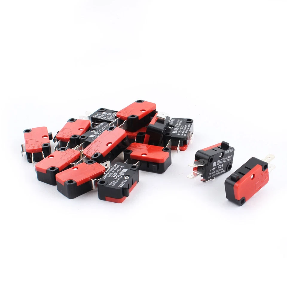 15 Stück Mikro Endschalter Knopf SPDT Momentan Sprungkontakt Startseite Ersatz - Bild 1 von 1