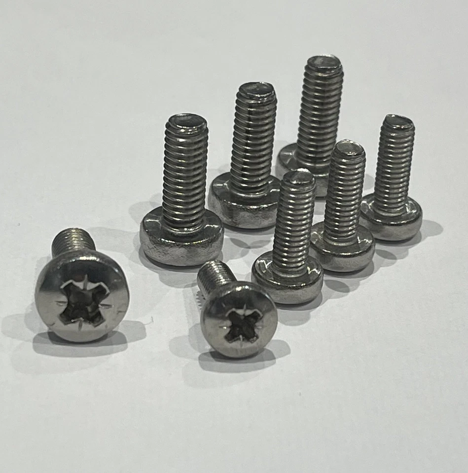 Stainless Steel Mercedes (All Models) Number Plate Screws Bolts Registration x 8 - Image 1 of 1