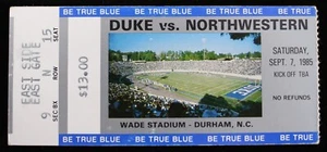 Boleto completo Duke vs. Northwestern Wade Stadium 1985 - Imagen 1 de 1