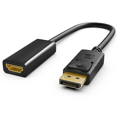 DisplayPort 1.1 Stecker auf HDMI Buchse Adapter 1080p Konverter DP TV Kabel - Bild 1 von 4