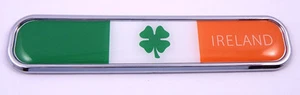 Ireland Irish Chrome Emblem 3D auto Decal Sticker car bike boat 5.3" - Imagen 1 de 2