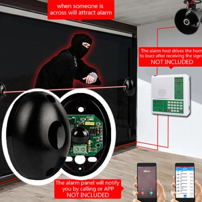 1 Pair DC12V Infrared Photocell Beam Sensor Barrier Detector for Door Gate F9J8