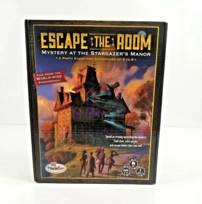 ESCAPE THE ROOM Mystery at The Stargazer's Manor Board Game Think Fun Open Box - Image 1 of 4