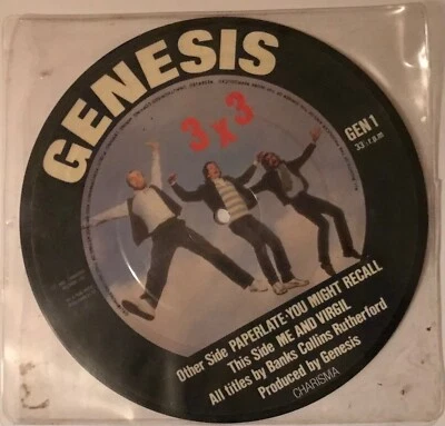 Genesis - 3X3 EP - Paperlate - 7” Picture Disc Vinyl - 1982 Phil Collins Foto 1 de 2