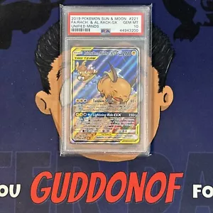 💎PSA 10 GEM MINT 2019 Pokemon Unified Minds RAICHU & ALOLAN RAICHU GX #221 Alt - Picture 1 of 3
