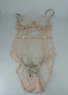 Body de malla con aros Mimi Holliday nude XS LN039 CC 21 Foto 1 de 4