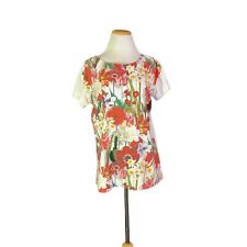 Love Moschino Size US 4 Knit Tunic Tee Top Floral Print Sequins