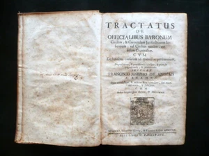 Tractatus de Officialibus Baronum De Angelis Nicolai Rispoli Napoli 1712 - Foto 1 di 7