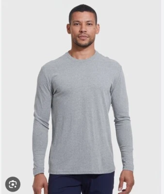 Camisa Mania Jeans Para Hombres Cuello Redondo Talla M Básica Mangas Largas Gris Claro Nueva Foto 1 de 4