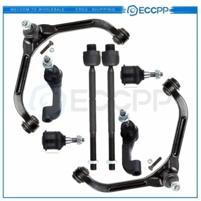 Fits 2002-2005 Jeep Liberty 8pcs Front Upper Control Arms Tie Rods Ball Joints - Image 1 of 4