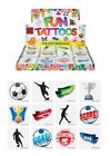 FOOTBALL Temporary Tattoos Boys Childrens Kids Party Bag Fillers DESIGN 2