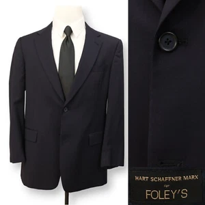 HART SCHAFFNER MARX mens dark blue sport coat suit jacket blazer 40 41 42 R - Picture 1 of 13