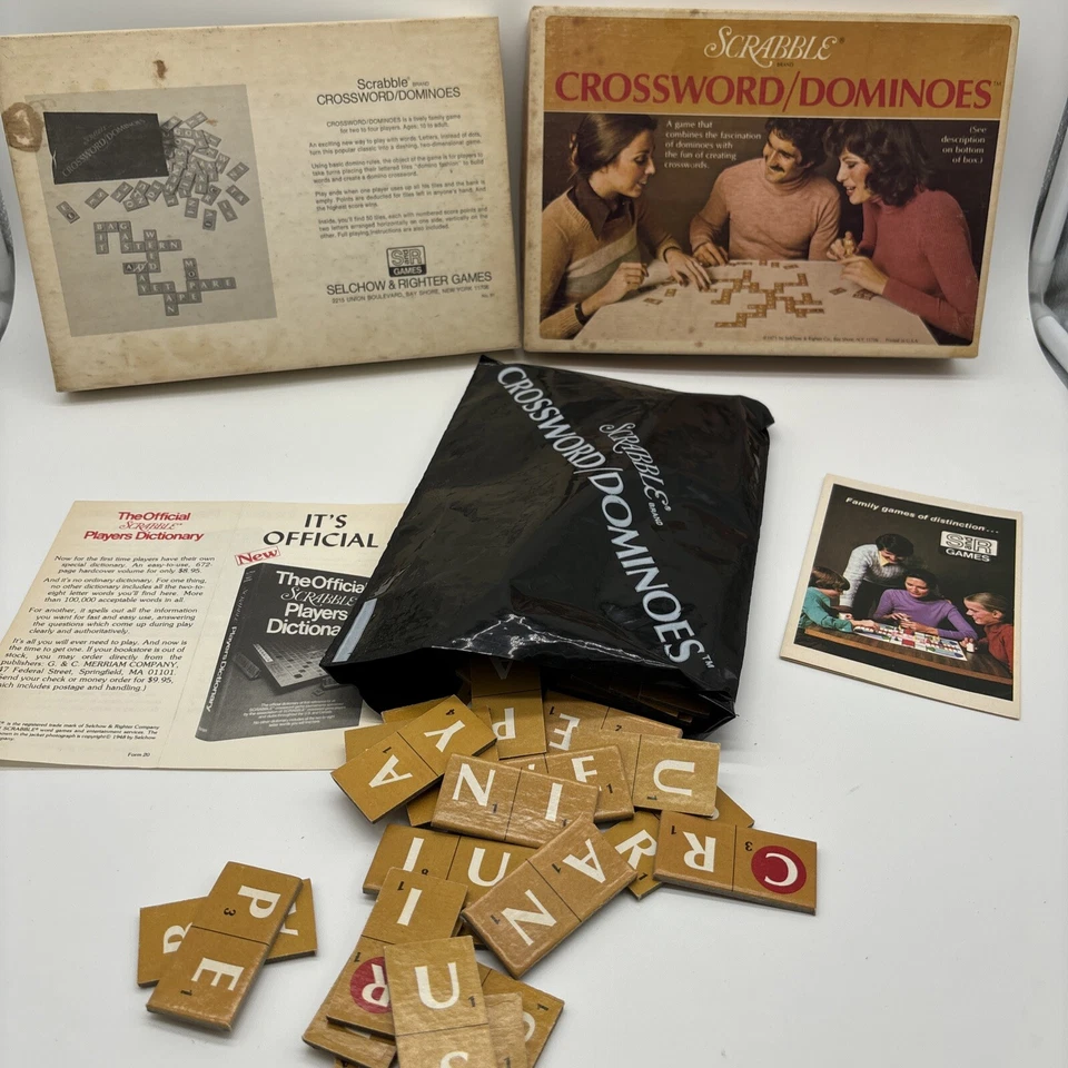 1975 Scrabble Crossword / Dominoes Tile Game Complete NIB Vintage  - Image 1 of 4