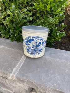 Vintage 4lb Hickory Packing Pure Lard Tin - Hickory NC - BLUE COLOR - RARE FIND! - Picture 1 of 7
