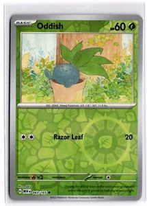 Pokemon TCG Oddish 043/165 Sv: Scarlet & Violet 151 Reverse Holo - Picture 1 of 1