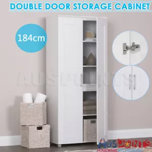 Storage Cabinet Organiser Double Door Tall Shelf Cupboard Display RRP $349!! - Picture 1 of 9
