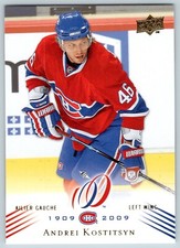 ANDREI KOSTITSYN 2008-09 UPPER DECK MONTREAL CANADIENS CENTENNIAL NO 172   24745