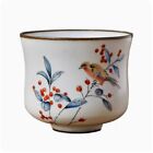 95Ml China Songdynasty Antique Master Tea Cup Ruyao Flowers-Birds Ceramic Cup