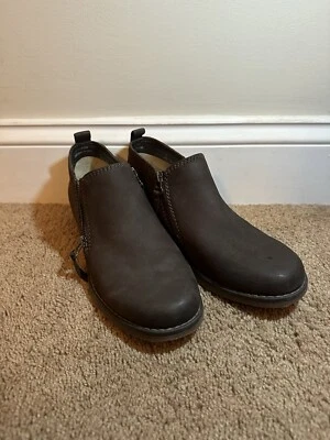 Botas cómodas Hush Puppies Mazin Cayto para mujer Chukka al tobillo marrón cremallera lateral talla 9W Foto 1 de 4