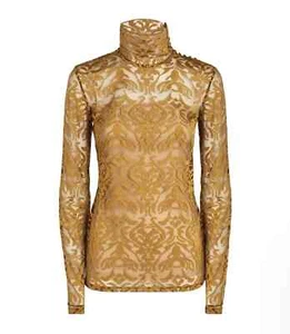 MAX MARA (Sportmax) Mustard top in Mesh Knit size S MSRP $ 435.00 - Picture 1 of 14