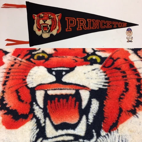 1950’s Vintage Princeton Tigers College University 11.5x29 Ivy League Pennant Cover