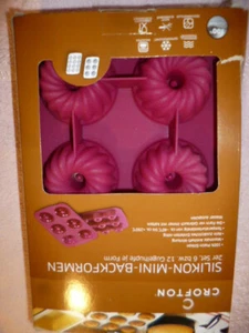Kuchenform aus Silikon, "Mini-Guglhupf" , neu, weinrot, original verpackt - Bild 1 von 2