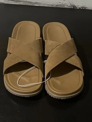 NOVAS SANDÁLIAS MASCULINAS ACOLCHOADAS UGG WAINSCOTT SLIDES CAMURÇA MARROM CASTANHA TAMANHO 10 - Imagem 1 de 4