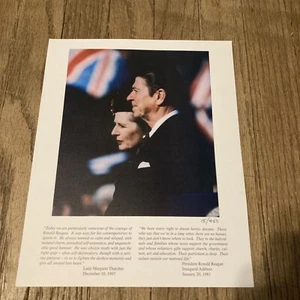 Vintage Limited Edition Ronald Reagan & Margaret Thatcher Print *RARE* - Picture 1 of 6