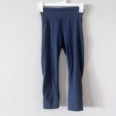 Lululemon In Movement Crop 19” Everlux Blue LW6AHJS Women's Size 2 - Image 1 of 4