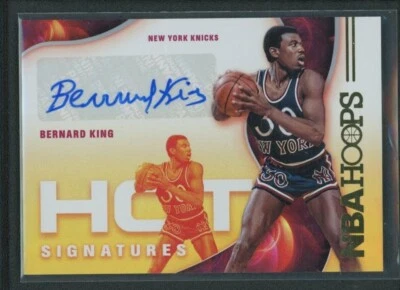 2021-22 BERNARD KING AUTO PANINI HOOPS HOT SIGNATURES AUTOGRAPHS - Image 1 of 2