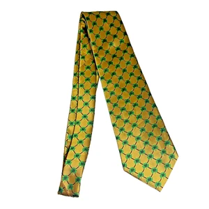 #7444 Eagles Wings Gold with Green Clovers Mens Necktie, Tie - Picture 1 of 6