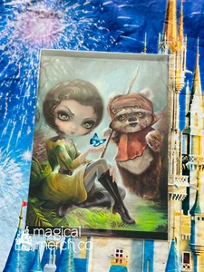 2024 Disney Parks Star Wars Leia & Ewok 5x7" Postcard Jasmine Becket-Griffith - Picture 1 of 1