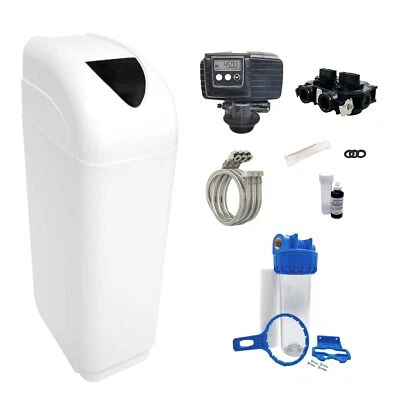 TOODO Adoucisseur D'eau 25l Vanne Fleck 5600 Sxt Complet Bac Blanc - Kit Essentiel