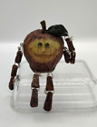 Vintage Fruit Shelf Sitter Anthropomorphic Red Apple Resin Figurine Sculpture