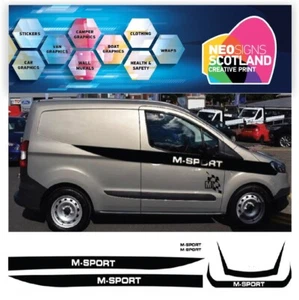 TRANSIT COURIER SWB KIT VAN M-SPORT GRAPHICS STICKERS DECALS STRIPES - Picture 1 of 4