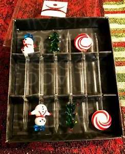 Christmas Cocktail Picks Precidio set of 6 - Picture 1 of 4