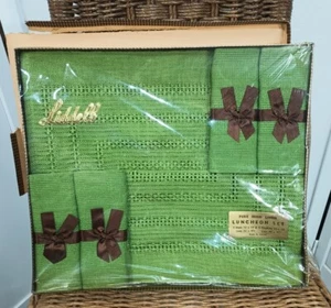 Liddell Pure Irish Linen Green Lunch Set Made In Ireland - Bild 1 von 11