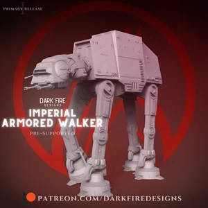 Imperial AT-AT Walker Tank Resin 3d Printed Star Wars Legion Scale 1:46 - Picture 1 of 4