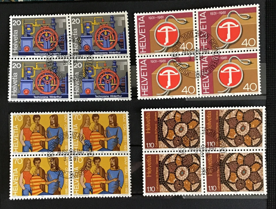 Switzerland 1981 September Publicity Issue Blocks Of 4 CTO Cat £18 - Image 1 of 1